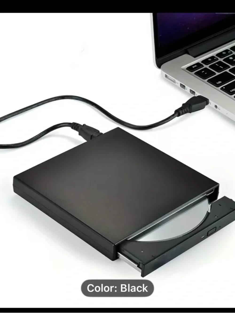 External USB 3.0 Black CD/DVD Drive with Card Reader